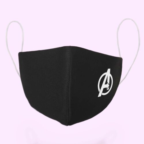 Masca textila personalizata cu emblema Avengers, 03