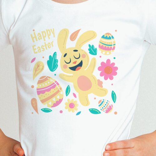 Tricou personalizat pentru copii cu ilustratie de Paște, 02
