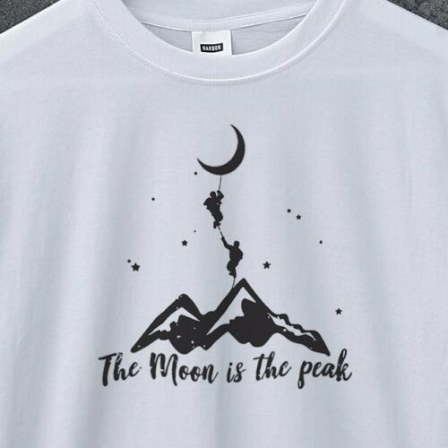 Tricou Personalizat cu ilustratie si text, the moon is the peak, 02